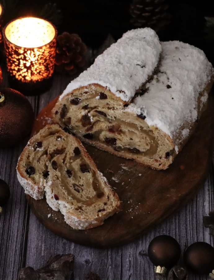 Weihnachtsstollen mit Cranberries