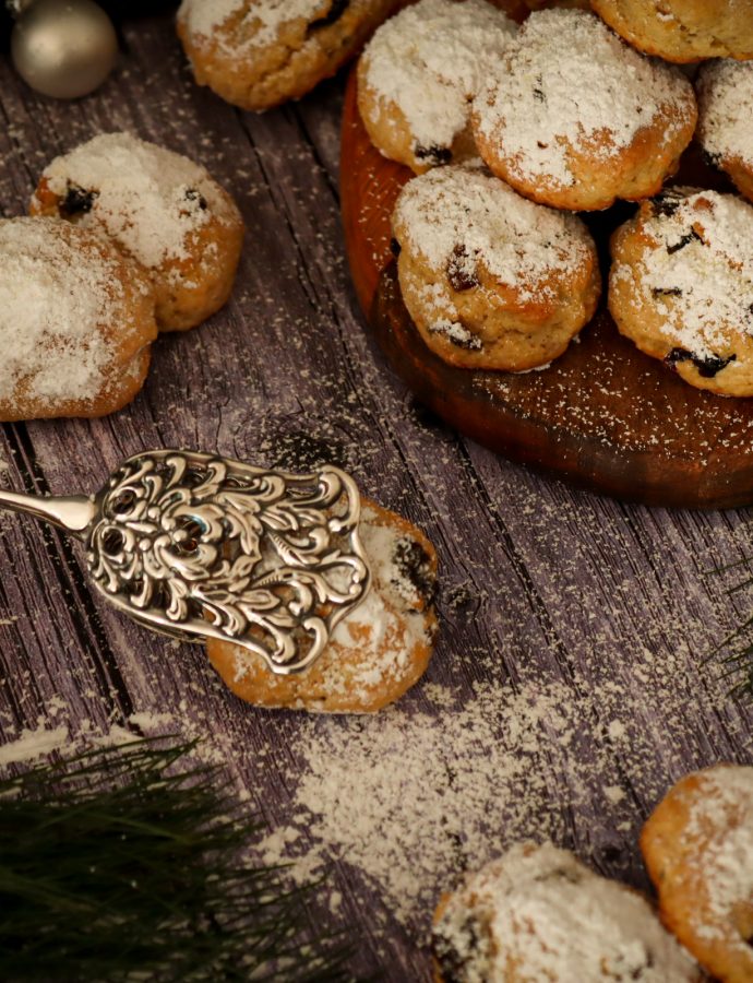 Quark-Stollen-Konfekt mit Cranberries und Orange